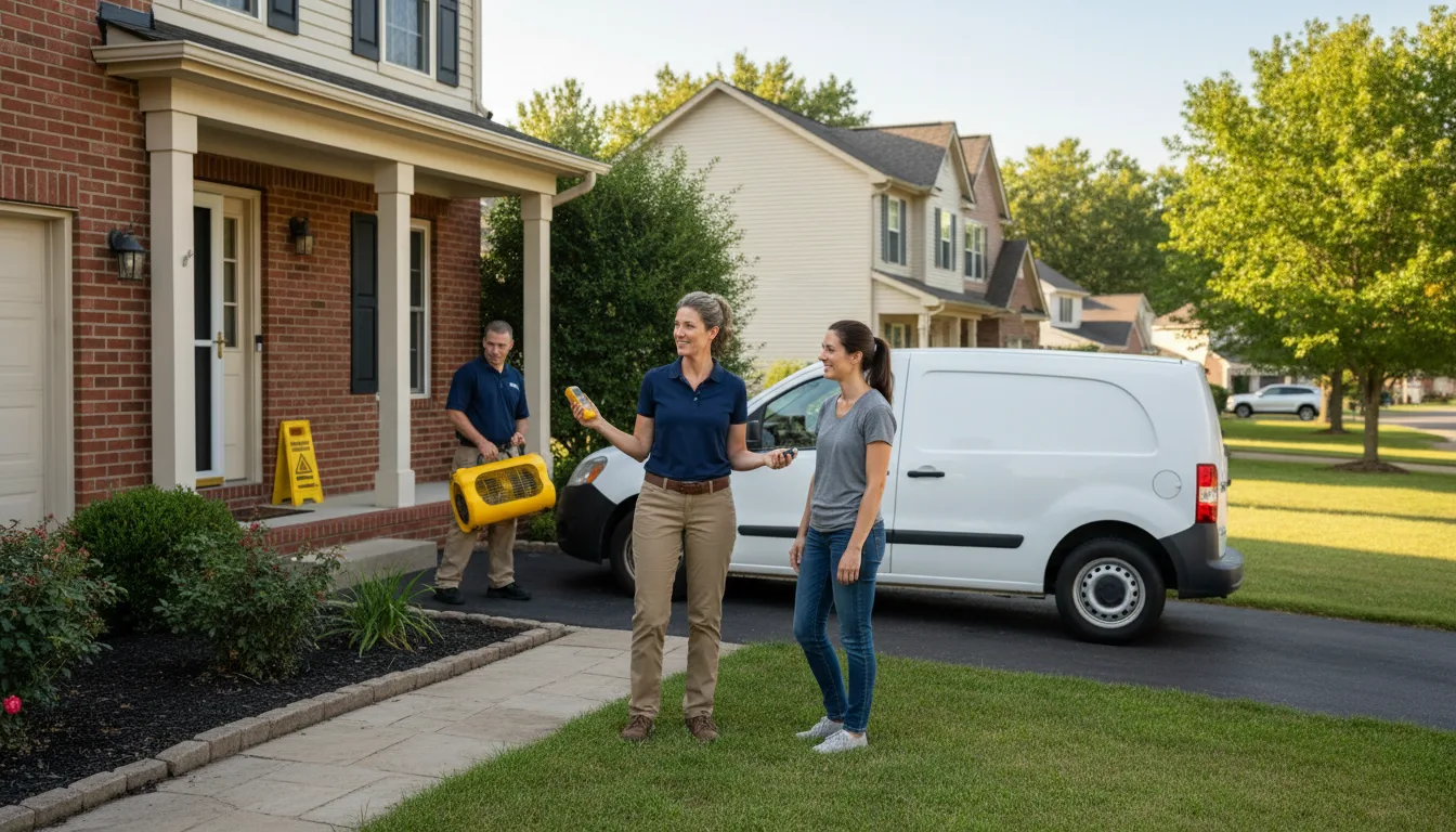 Residential water damage restoration in Morse Bluff, NE